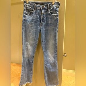 MOTHER The Insider Crop Step Fray